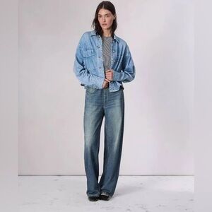 Women's Blue Wide Leg Jeans